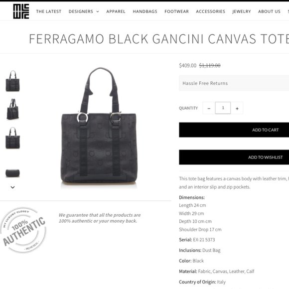 Authentic Salvatore Ferragamo Handbag - Picture 13 of 16